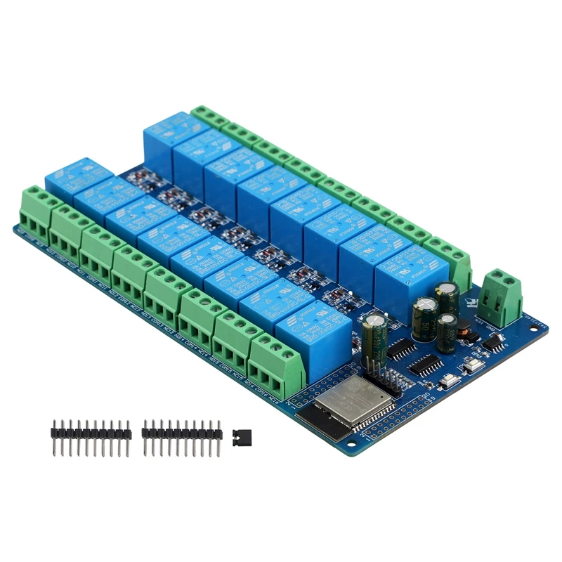 AA58 16 Channel Relay Module DC5-12V Power Supply ESP32 Development Board ESP32-WROOM Secondary Development Module