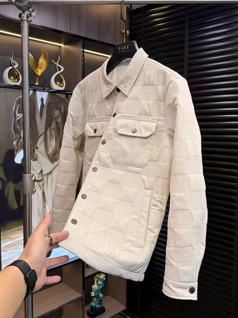 

Новое мужское деловое повседневное пальто с джатовым воротником, осень-зима, высококачественное модное универсальное пальто Haome с подставкой Antibacte...