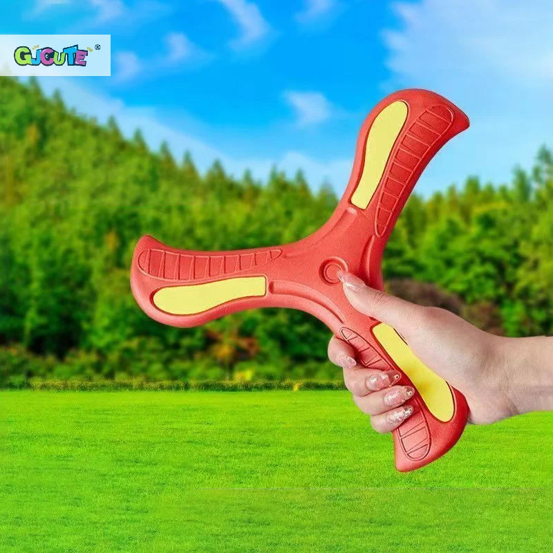 Children Outdoor Sport Flying Disc Soft EVA Touching Boomerang Return Dart Hand Throw Spinner Parent-Child Interactive Game Toys