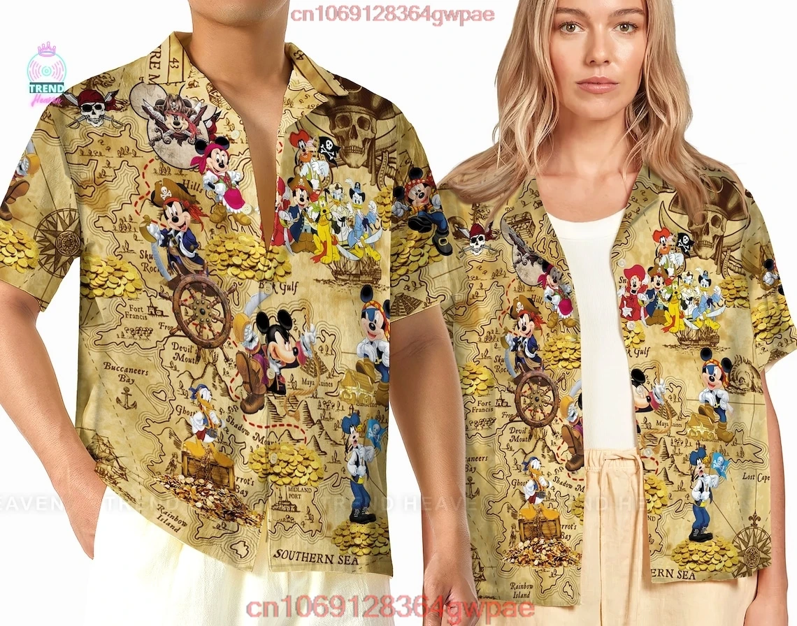 Disney Pirates of Caribbean Hawaiian Shirt  Mickey And Friends Shirt Disney Pirate\'s Life Hawaiian Shirt Funny Holiday Shirt