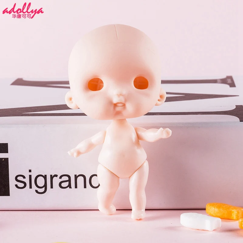 Adollya-cabeza de muñecas BJD para niñas, accesorios de cuerpo, 23 articulaciones móviles, juguetes para niñas, manualidades, elfos, muñeca desnuda, 8,8 cm