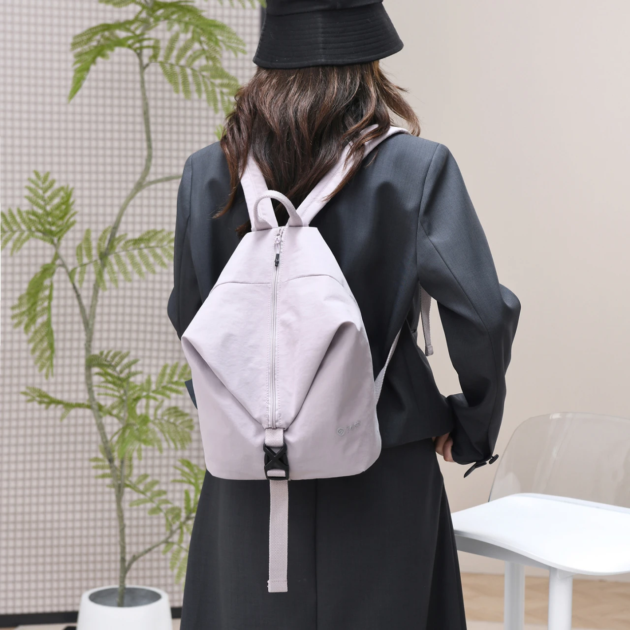 حقيبة ظهر نسائية أنيقة ذات سعة كبيرة من النايلون خفيفة الوزن ومتينة وحقيبة ظهر نسائية مخصصة للركاب #3