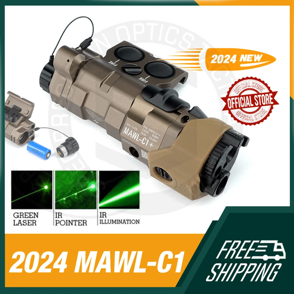 2024 New Tactical Laser MAWL-C1+ MAWL-C1 MAWL C1 IR laser Aiming device illuminator with 5.56 Airsoft Hold Zero 2024 Ver