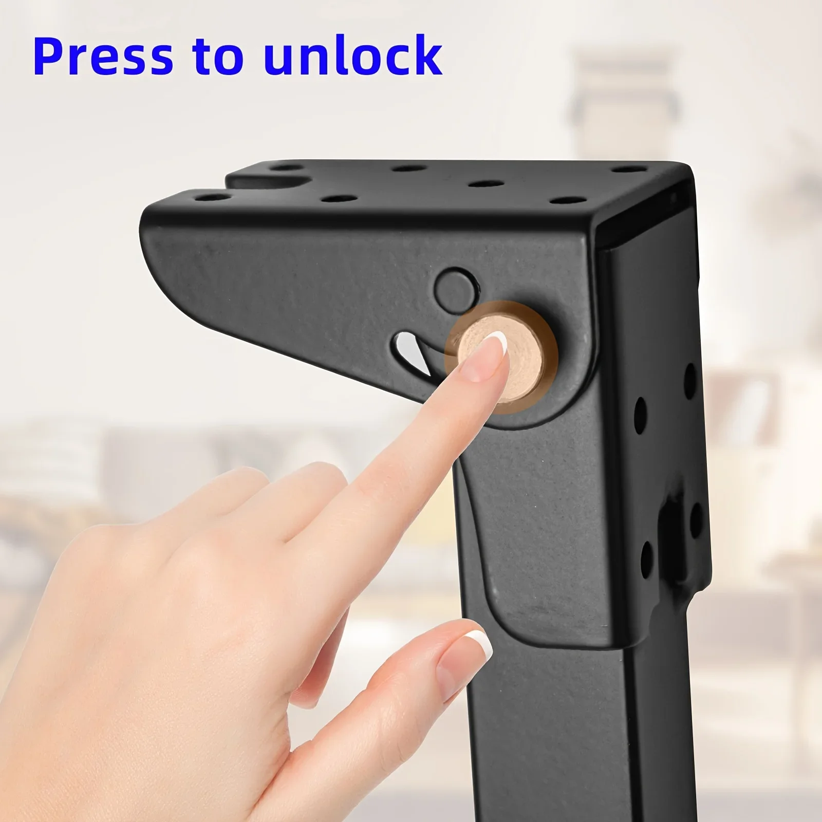 قطعة واحدة من أرجل الطاولة المعدنية القابلة للطي شديدة التحمل - بديل متعدد الاستخدامات لأجهزة الكمبيوتر المحمول والقهوة وطاولات التخييم