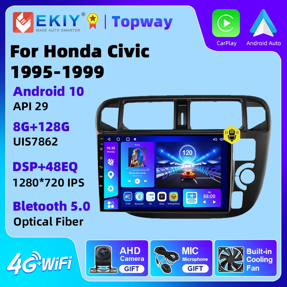 

EKIY Autostereo Android 10 for HONDA CIVIC 1995 1996 1997 1998 1999 Car Radio With Screen Mutlimedia Recorder 2din Stereo