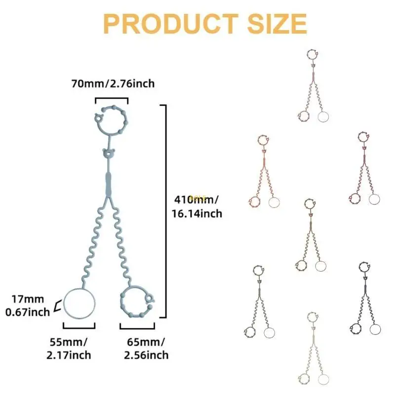 Trinkgeschirr und Spielzeug für Kleinkinder gehen nicht verloren Silikonbänder 2-in-1-Funktionalität Sicherheitsgurt Sichere und