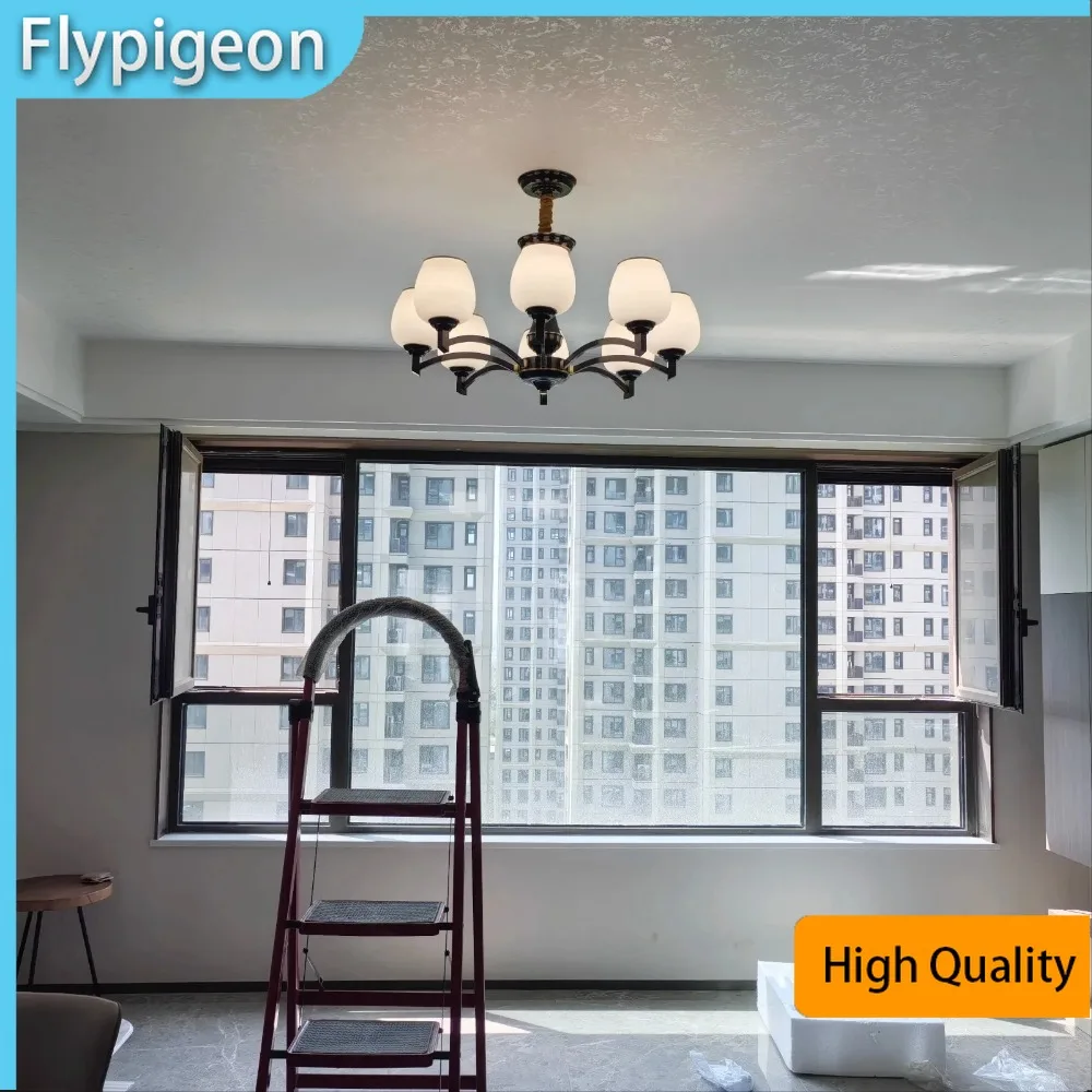 الأمريكية الفاخرة النحاس قلادة LED ضوء الراقية الإبداعية الرجعية الثريا لغرفة المعيشة غرفة نوم فندق إضاءة داخلية ديكور #6