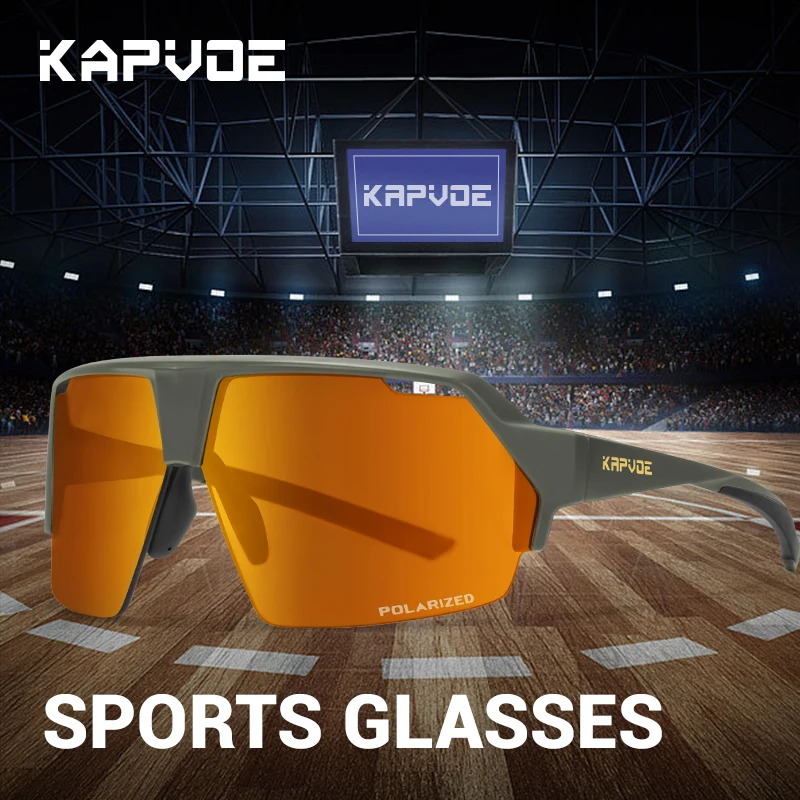 KAPVOE Outdoor Cycling Sunglasses Men Women Driving Bicycle Sports Running Eyewear Polarized Cycling UV400 Protection Glasses