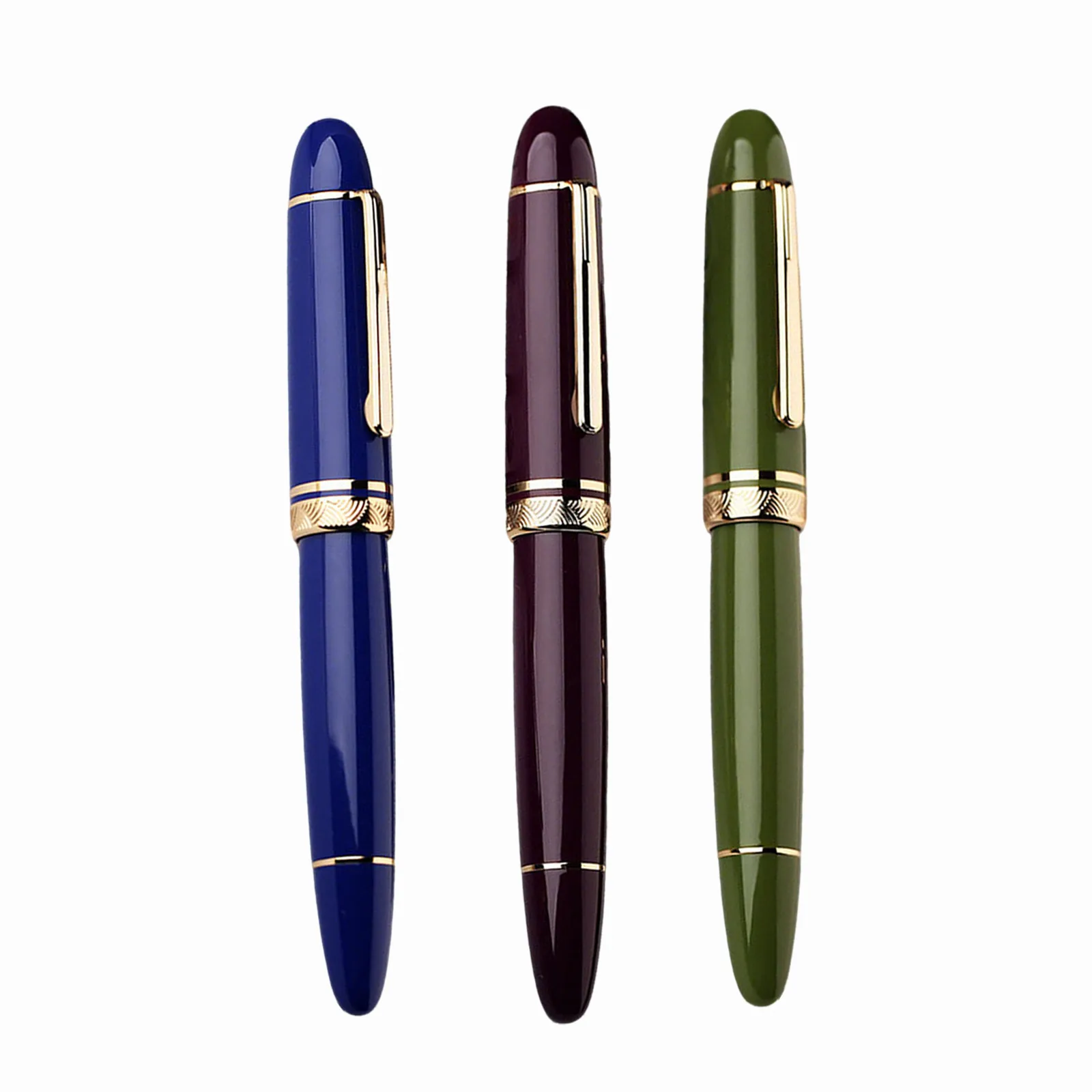 

MAJOHN P140 Fountain Pen Model 8# Fine Nib Durable Rubber Grip with Copper Piston Filler for Smooth Ink Flow
