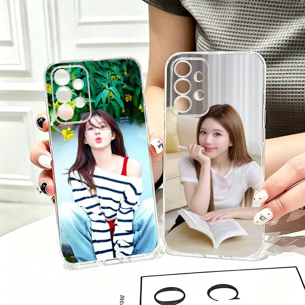 Playful lovely Girl Lulu Z-Zhao Lusi Phone Case Transparent Silicone Soft For Samsung S25,S24,S21,S22,S23,S30,Ultra,S20,Plus,Fe