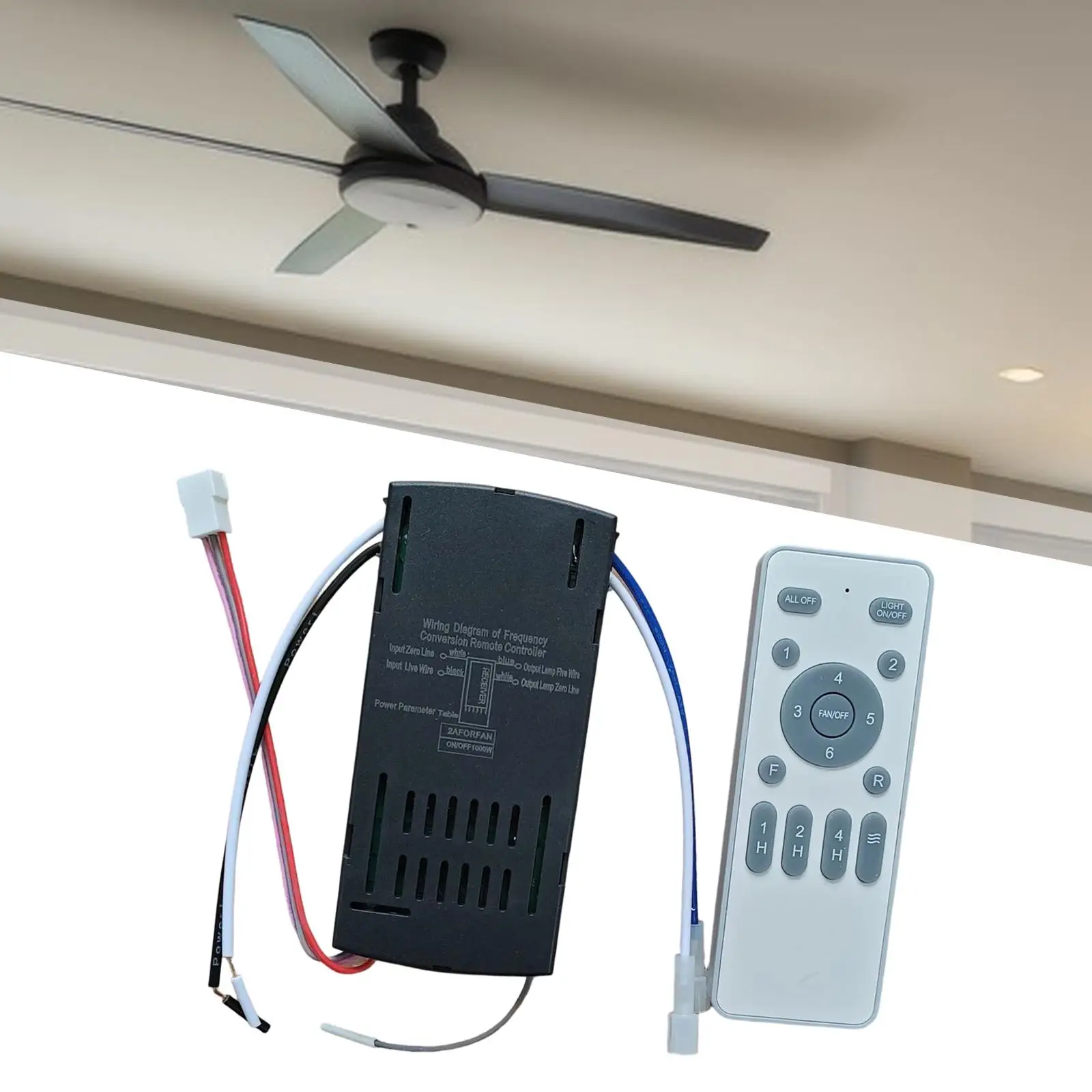 Fan Controller Switch Powerful Light Timing Remote Control and Receiver Kit for Replacement Ceiling Fans with Lights Hotel Club