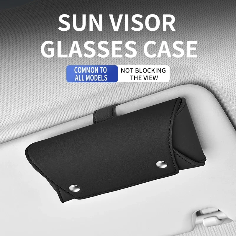 Magnetic Suction Car Glasses Case Car Sun Visor Storage Holder Car Interior High-end Sunglasses Box Auto Interior Accessories