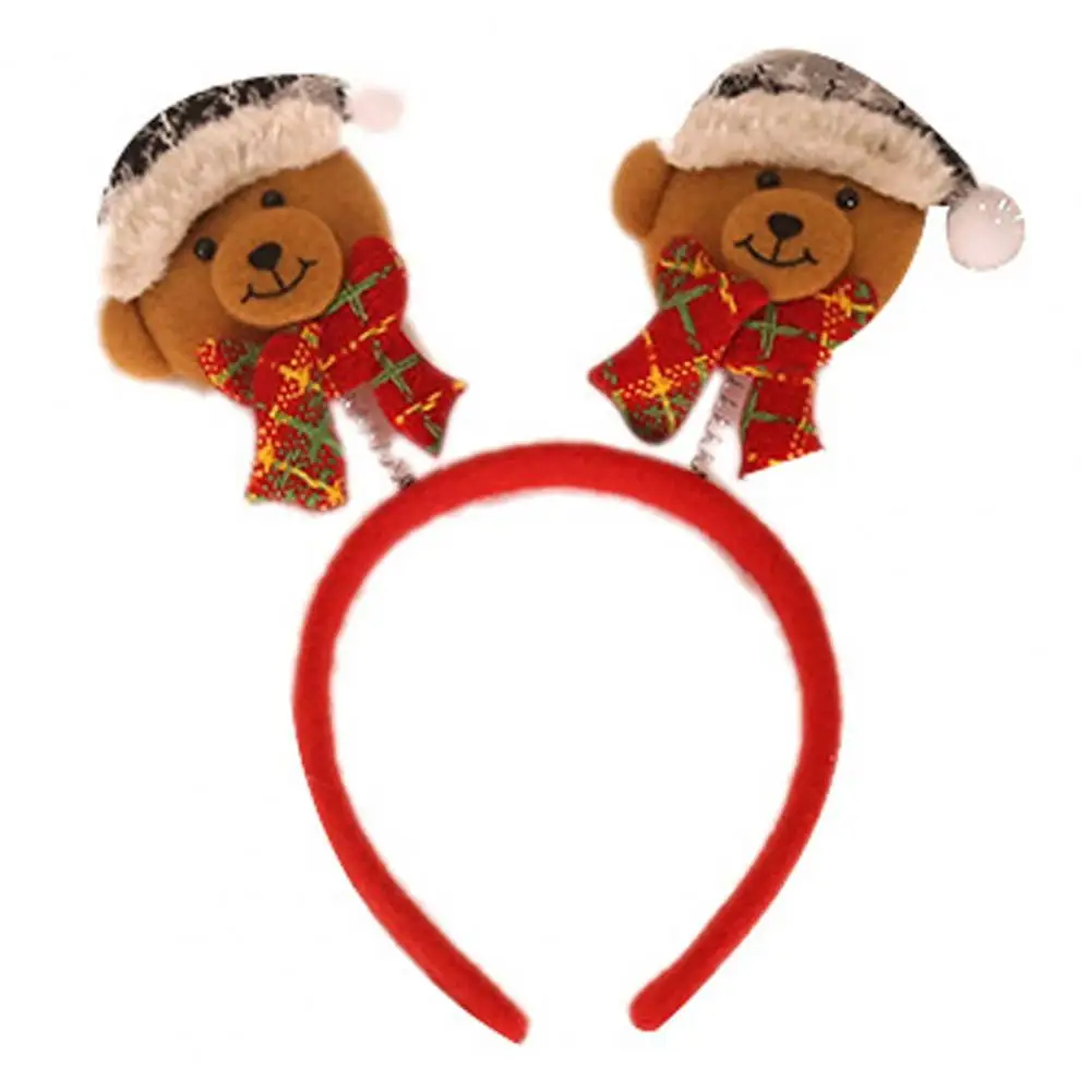 Holiday Adults Headband Festive Holiday Hair Accessories Cute Christmas Headbands for Adults Kids Featuring Santa Claus Reindeer