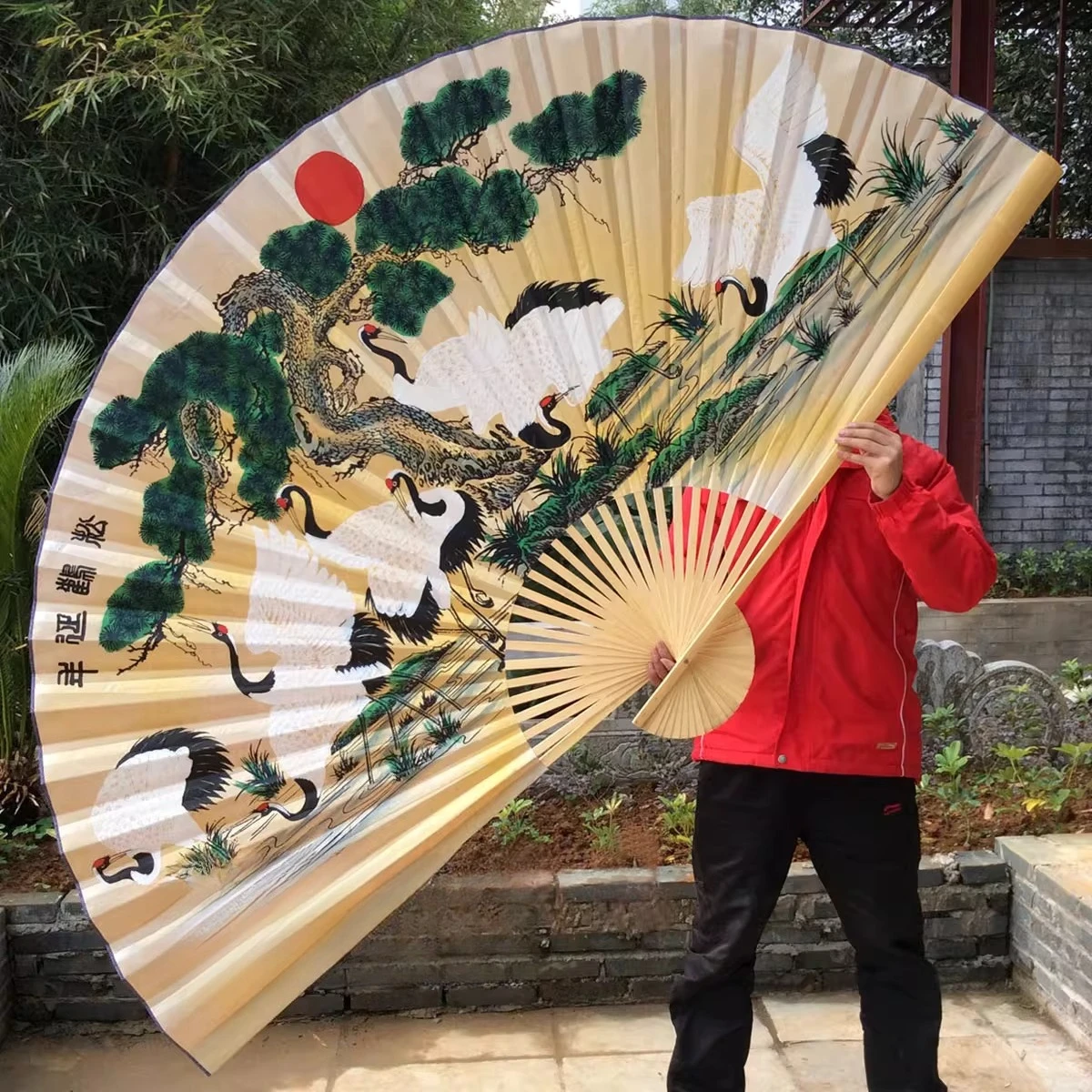 

Multi-size, oversized hanging , living room, tea house, decorative , craft,large folding fan, photo studio props, pin