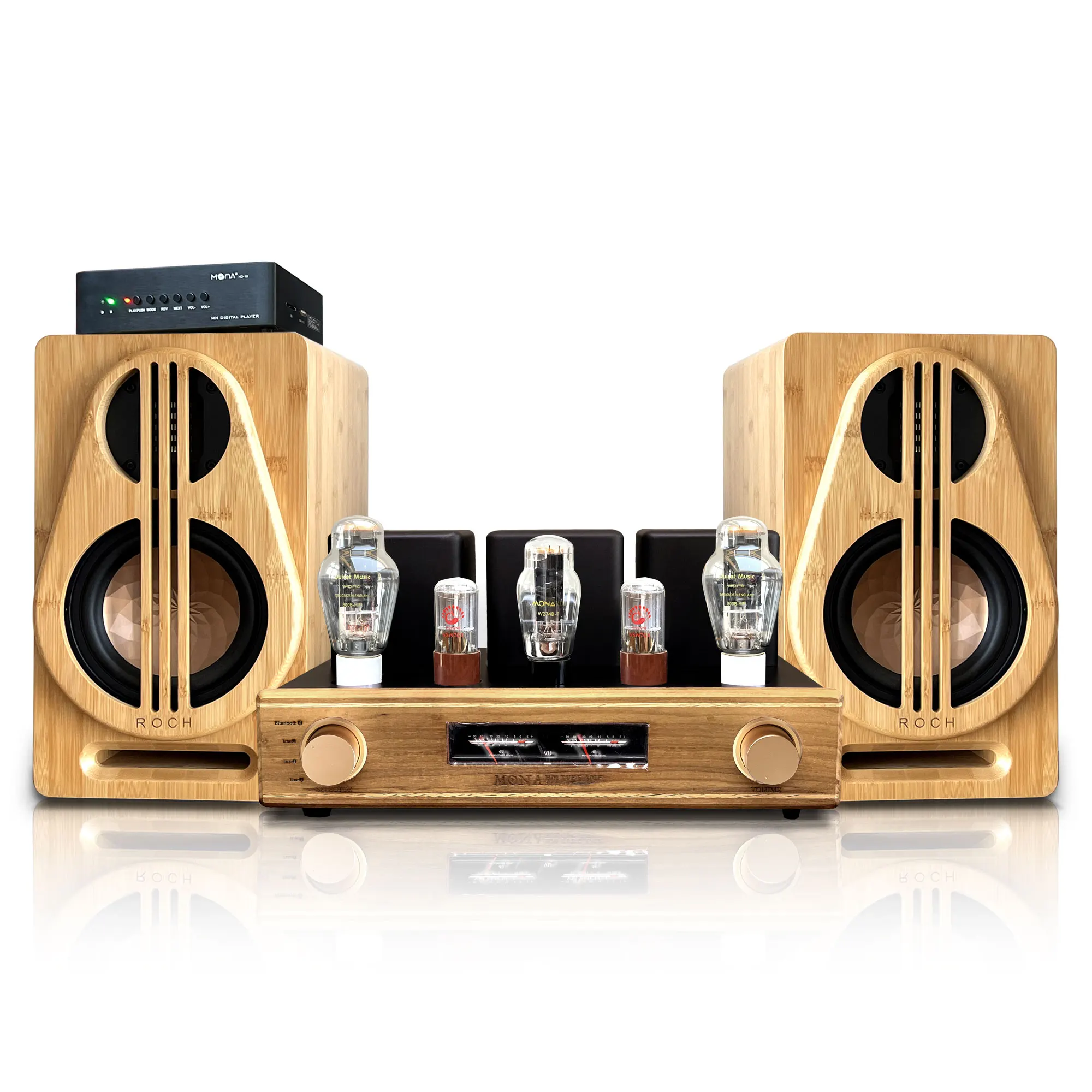 

Mona bile machine M300B set 5 tubes 300B bile machine power amplifier R805 bamboo speaker multi-function player