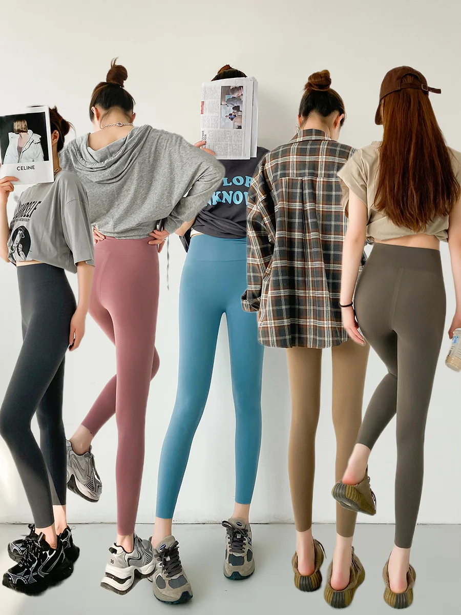 Pantaloni Yoga a Vita Alta in Seta Ghiaccio Sottile, Pantaloni Aderenti Estivi da Donna per Attività all'Aperto, Taglia Piccola