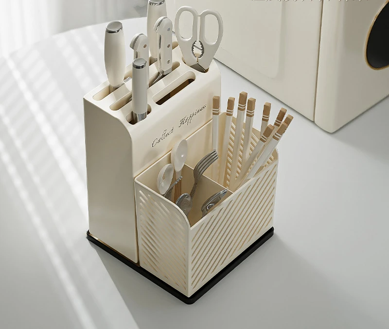 

Multi-functional Kitchen Utensil Holder with Light Luxury Design for Organizing Cutting Board, Pot Cover, Chopsticks and Knives