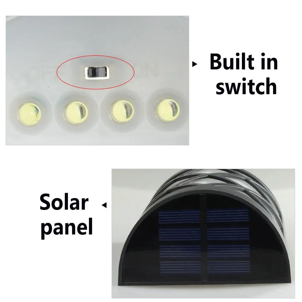 Lámpara Solar de pared para exteriores, Iluminación LED resistente al agua, colorida, para valla de jardín, patio, decoración, novedad de 2023