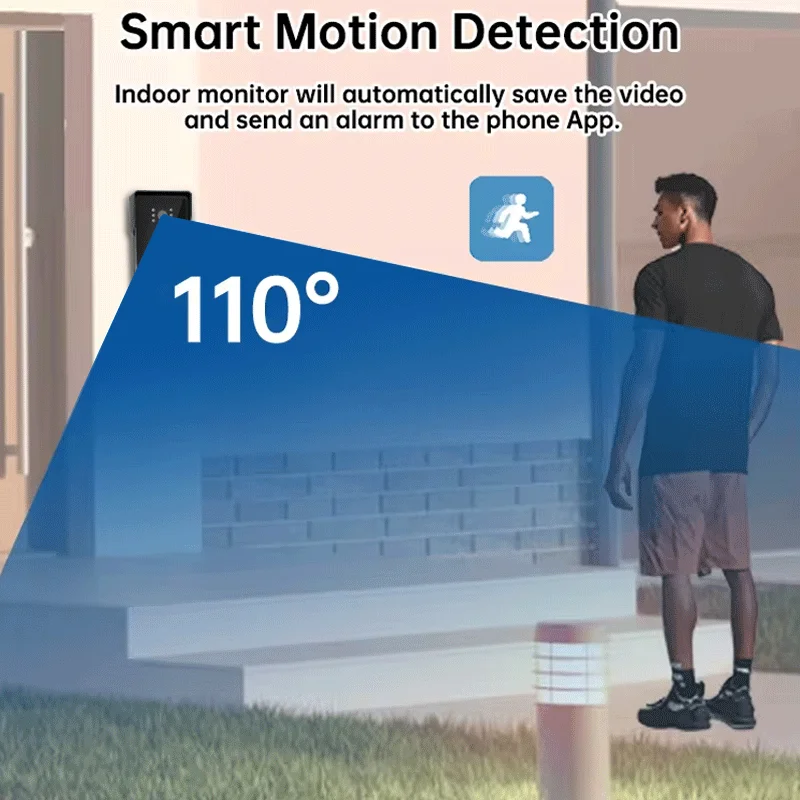 홈 보안을위한 2 와이어 초인종 비디오 인터콤 시스템 1080P Tuya 스마트 비디오 도어 폰 원격 제어 잠금 해제 IC 카드