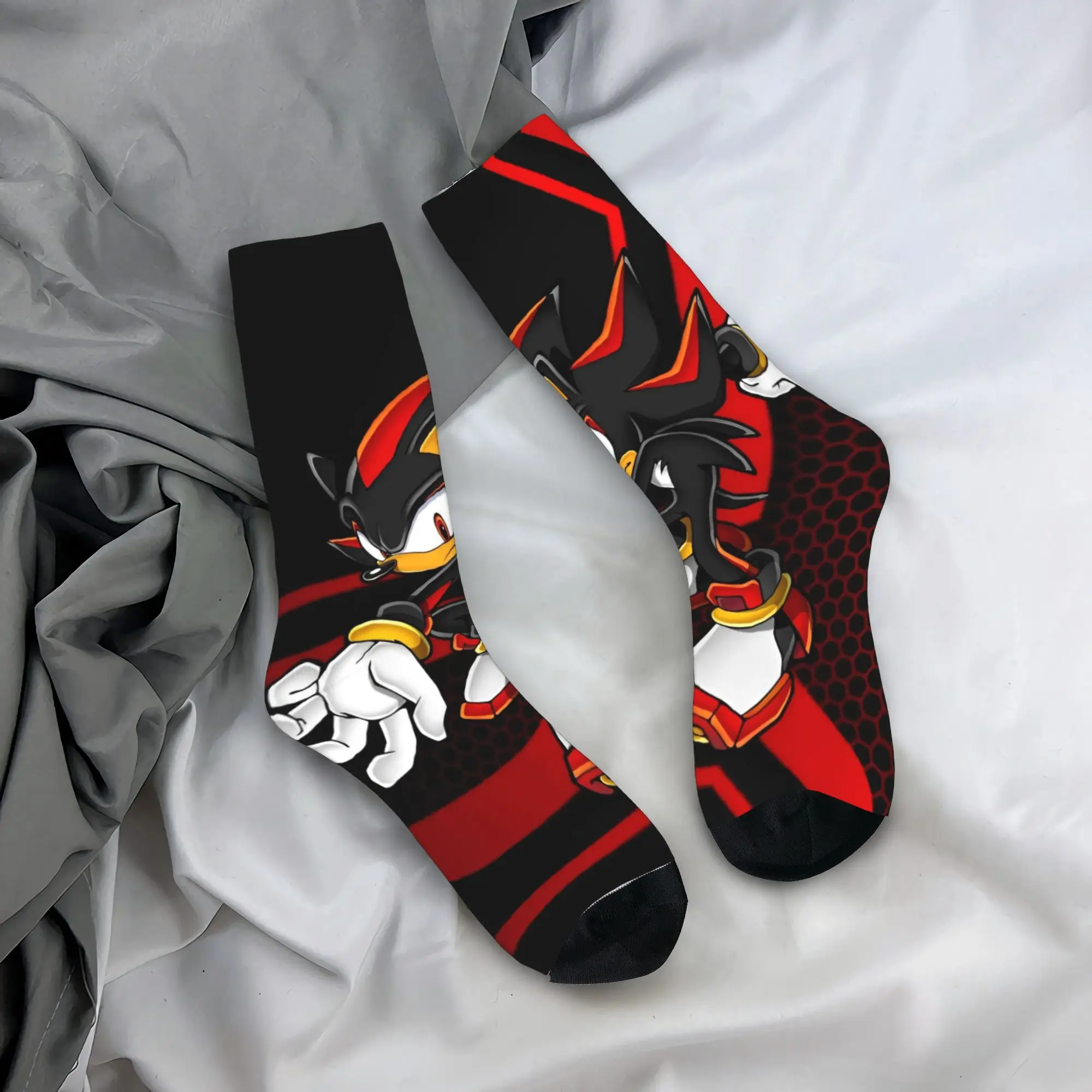 Shadow The Hedgehogs Socks Men Women Harajuku Cartoon Socks Spring Summer Autumn Winter Middle Tube Socks