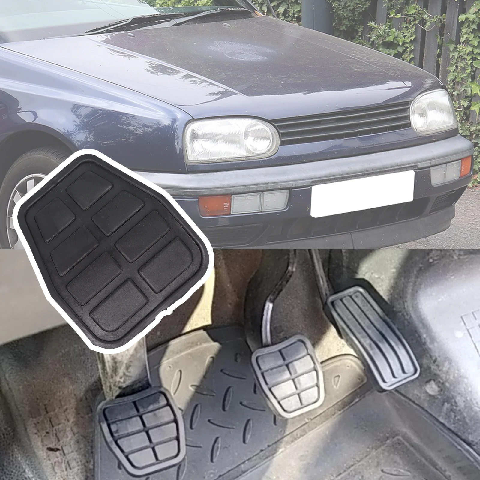 For VW Golf 3 MK3 1H MK2 1983 1984 - 1994 1995 1996 1997 Rubber Brake Clutch Foot Pedal Pad Covers 321721173 7213141 6X0721173A