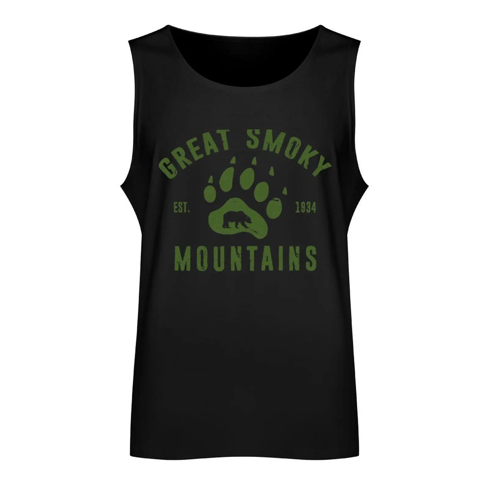 Great Smoky Mountains Tank Top gym Men's t-shirts training weight vest muscle t-shirt Men gym sportswear