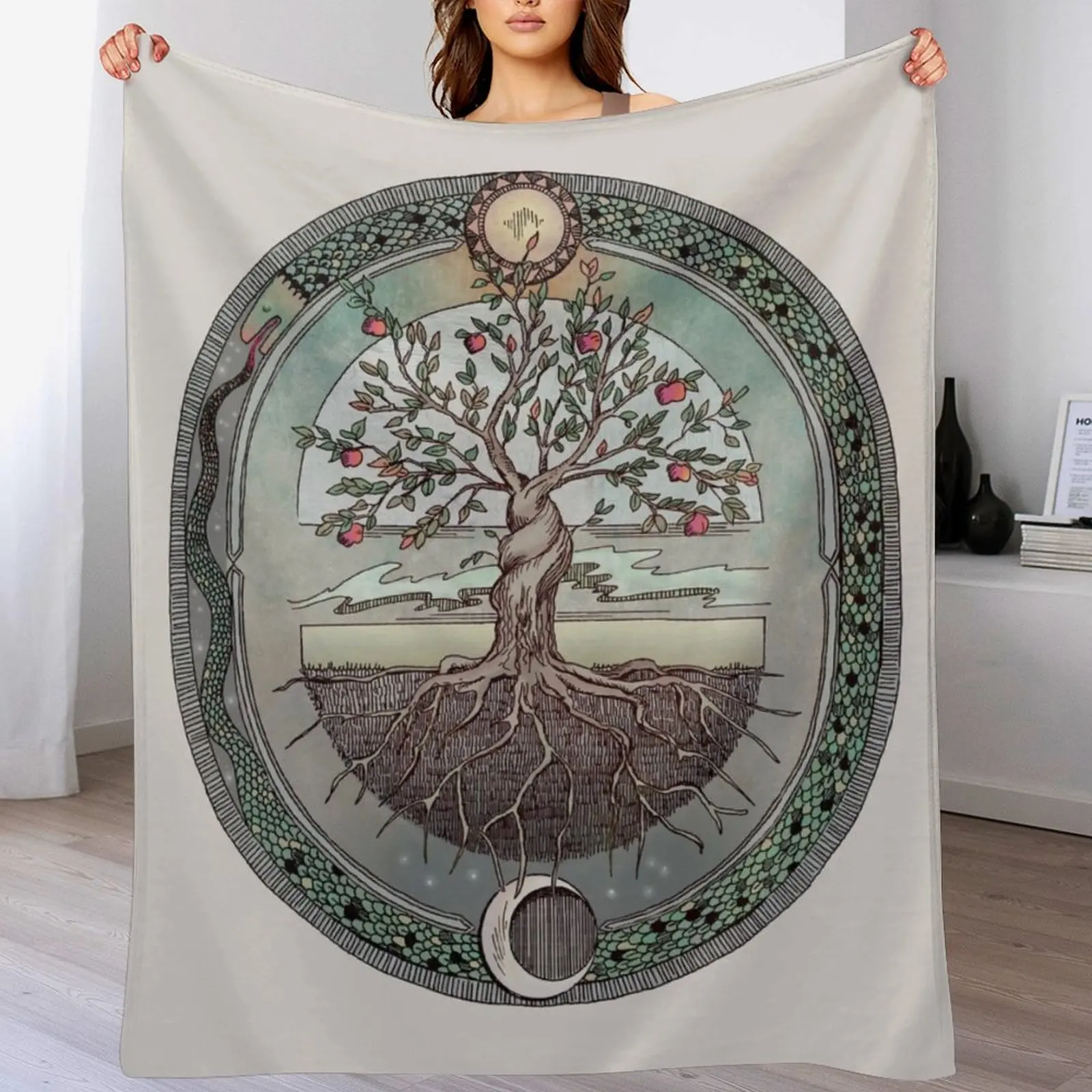

Origins Tree of Life Throw Blanket Luxury Brand Hairys Hair Large Blankets