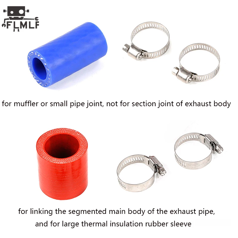 Exhaust Pipe High Temperature Resistant Connection Sleeve Fit 1/5 Hpi Rofun Km Rovan Baja LT MCD FG GoPed Redcat Car Toys Parts