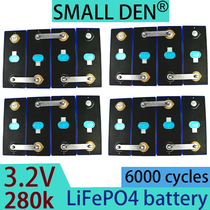 16pcs 3.2V 280K EVE LiFePO4 original A-class battery 6000+cycle A-class, suitable for DIY 12V 24V electric off-road vehicles