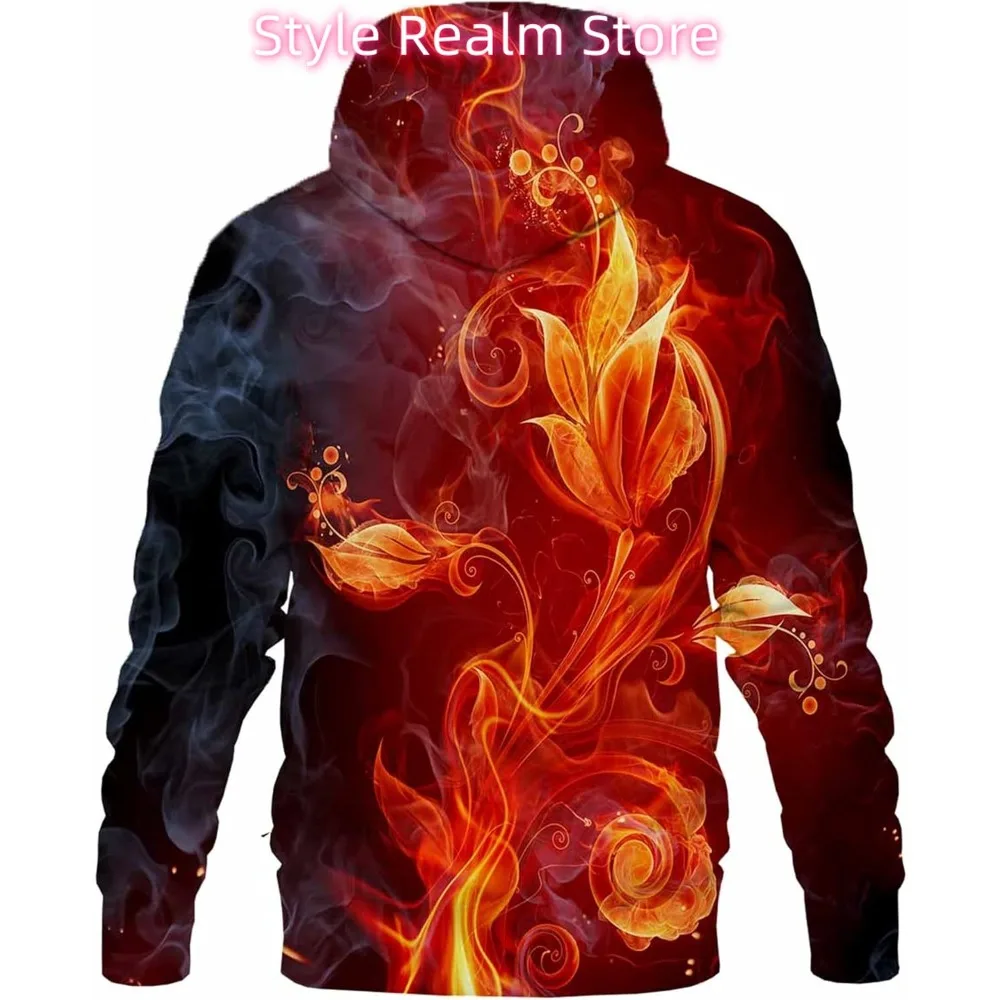 سويت شيرت بغطاء للرأس مطبوع ثلاثي الأبعاد للجنسين للرجال والنساء #4