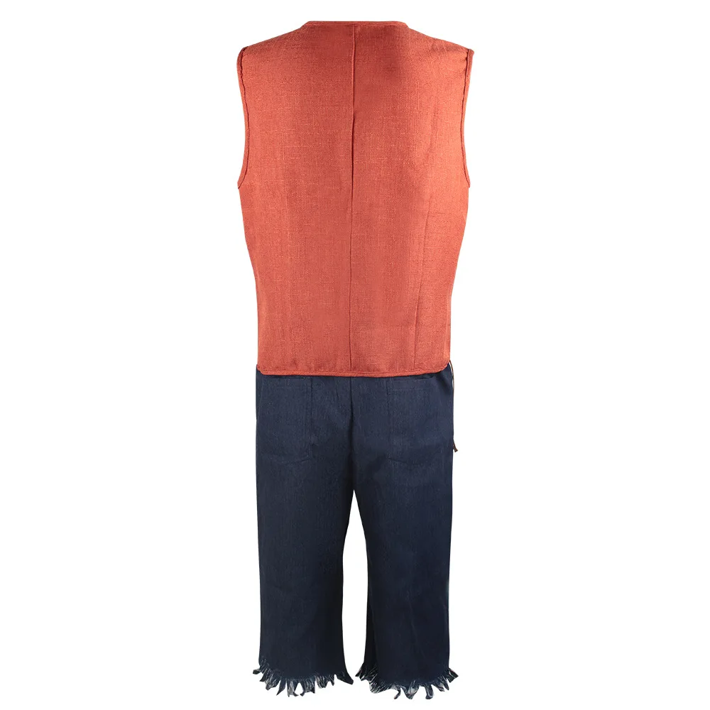 Real-World Cosplay Costume Men's Vest loween Performance Outfit  Movie Version Luffy Cosplay Costume