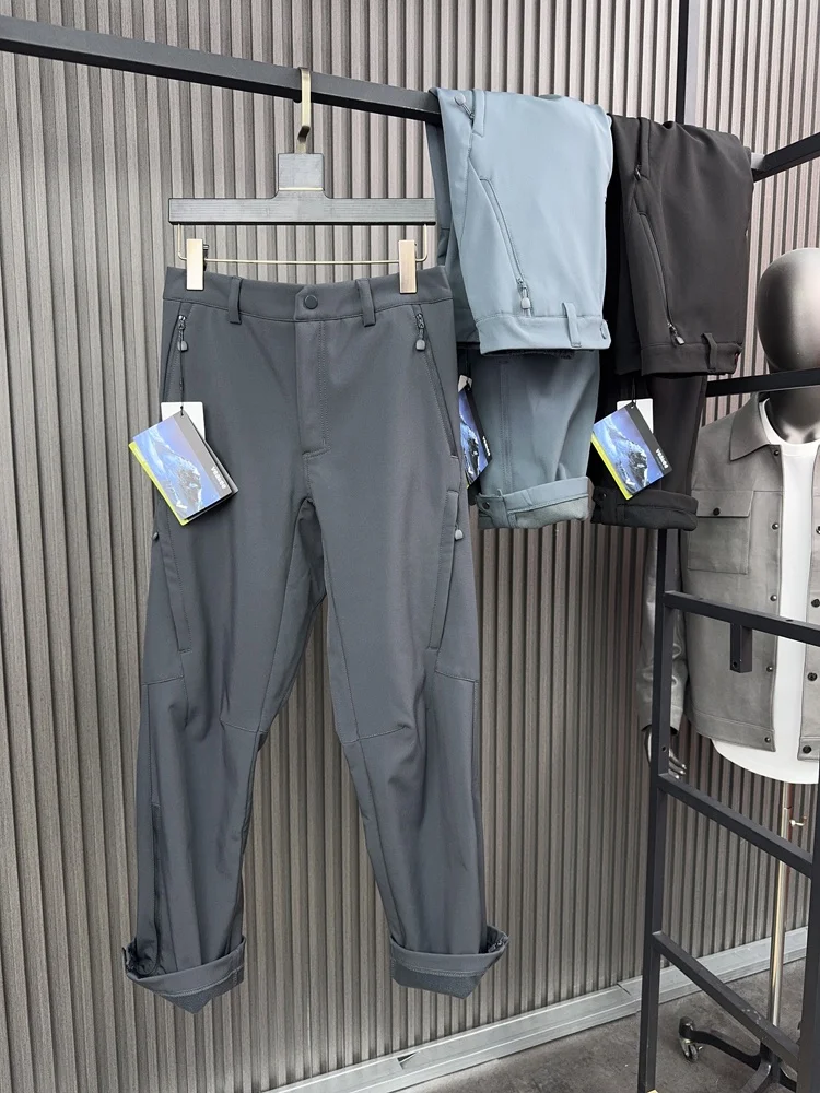 

Мужские уличные брюки софтшелл на подкладке, прямая рабочая одежда, повседневные брюки, осень-зима, SVIP Xiong 2700, 3D пошив