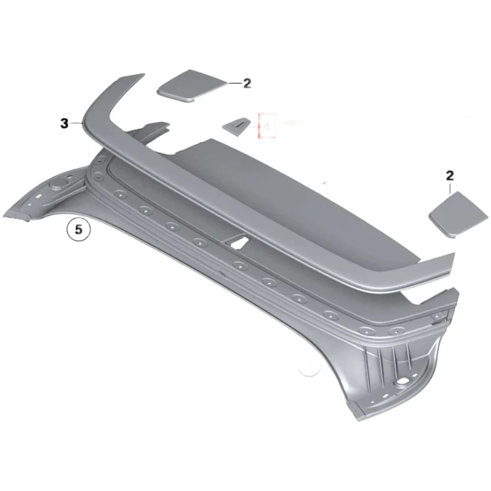 

Replacement Convertible Top Compartment Trim Panel Bracket Compatible with For BMW Z4 E89 OEM Number 54377247854 ABS Material