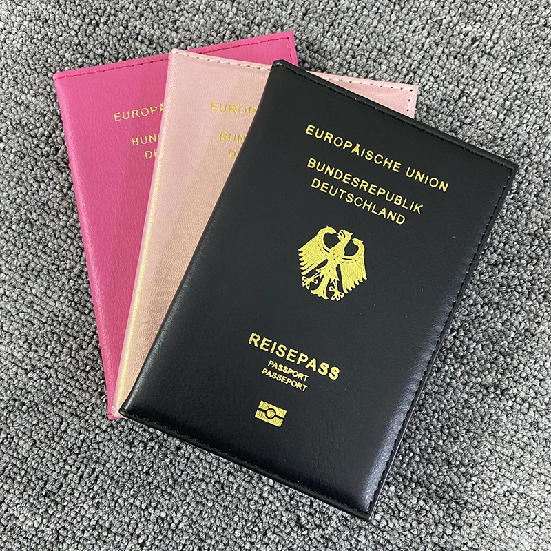 Allemagne passeport couverture femmes rose allemand passeport titulaire étui pour passeports voyage portefeuille Reisepass Deutschland protecteur