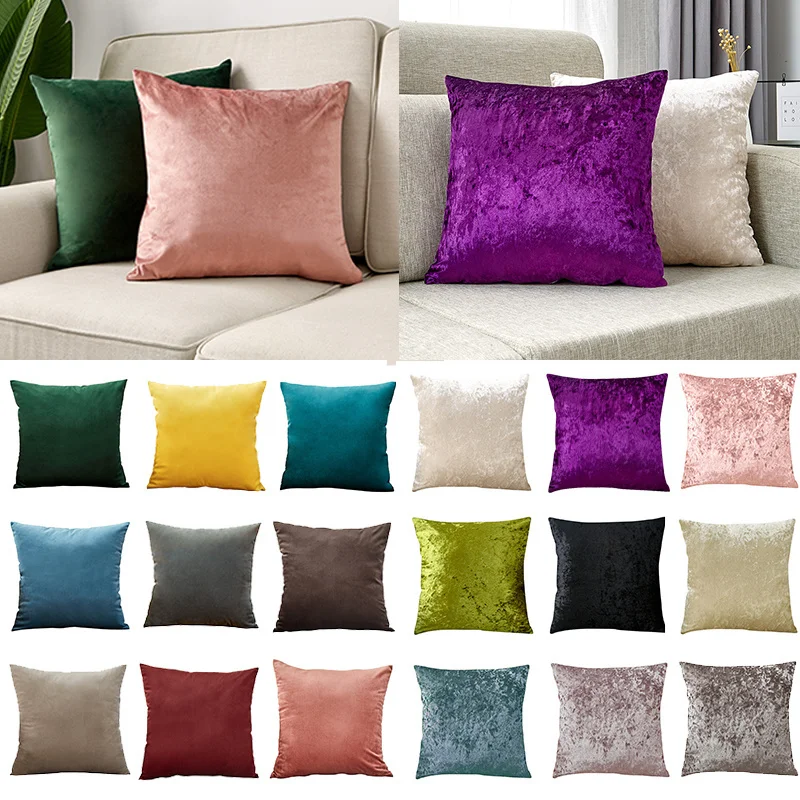 pillow, Velvet covered with 60x60 cm super soft pillow, used for sofa throwing, shining decoration, living room pillow