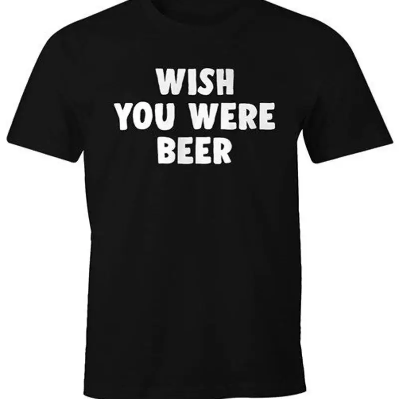 

Мужская футболка Wish You Were Beer Fun Shirt Party Shirt Celebrate Beer Moonworks ®