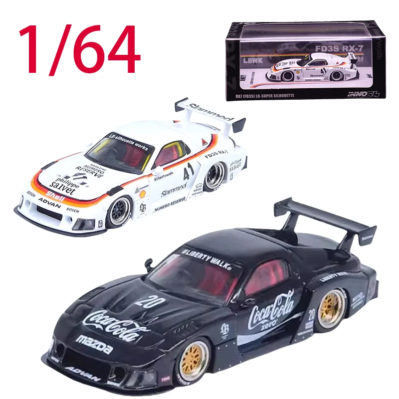

INNO Diecast 1/64 Scale MAZDA RX7 FD3S LB-SUPER SILHOUETTE Alloy Car Model Toys for Boys Gift