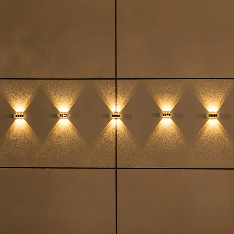 

Solar Powered Wall Lights Outside Up and Down Fence Mount Outdoor Decorative Waterproof Lamp for Porch Deck Patio Yard Garden