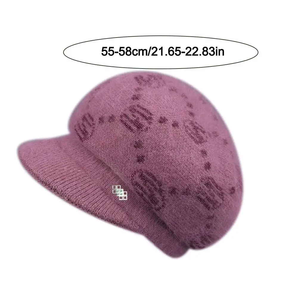 Fashion Windproof Knitted Woolen Hat Keep Warm Thicken Peaked Cap Winter Beanies Cap Woman