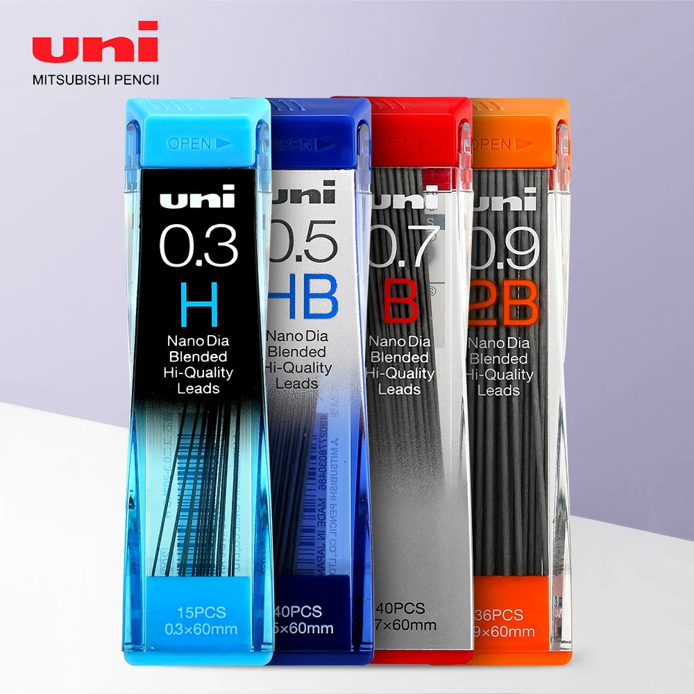 UNI 202ND Active Lead Core 0.5mm Nano Automatic Lead Core Nano Dia Non Breakable Active Pencil Replacement Core