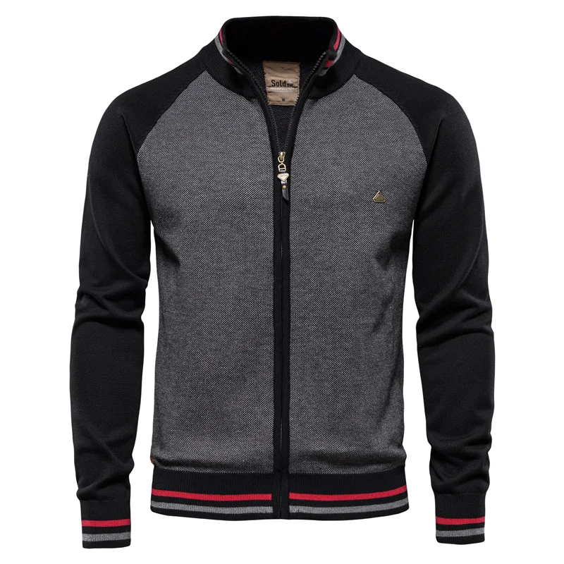 

AIOPESON Spliced Cardigan Men Streetwear Casual High Quality Cotton Sweater Men Winter Fashion Brand Cardigans for Men