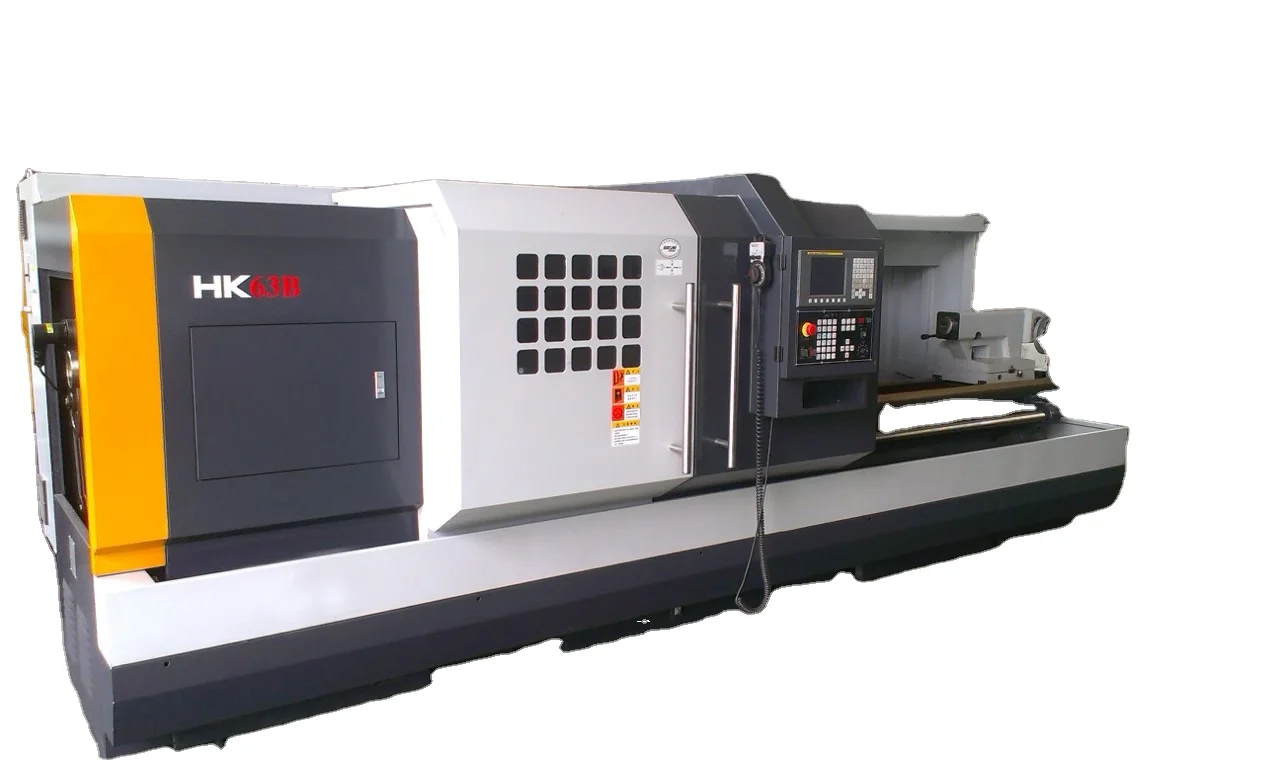 Hk63b Flat-Bed CNC Lathe Cast Iron Bed High Precision Gsk980t Metal Cutting Hine Customize Size