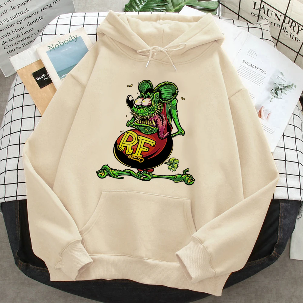 Rat Fink hoodies women funny Winter  tracksuit women streetwear Hooded Shirt