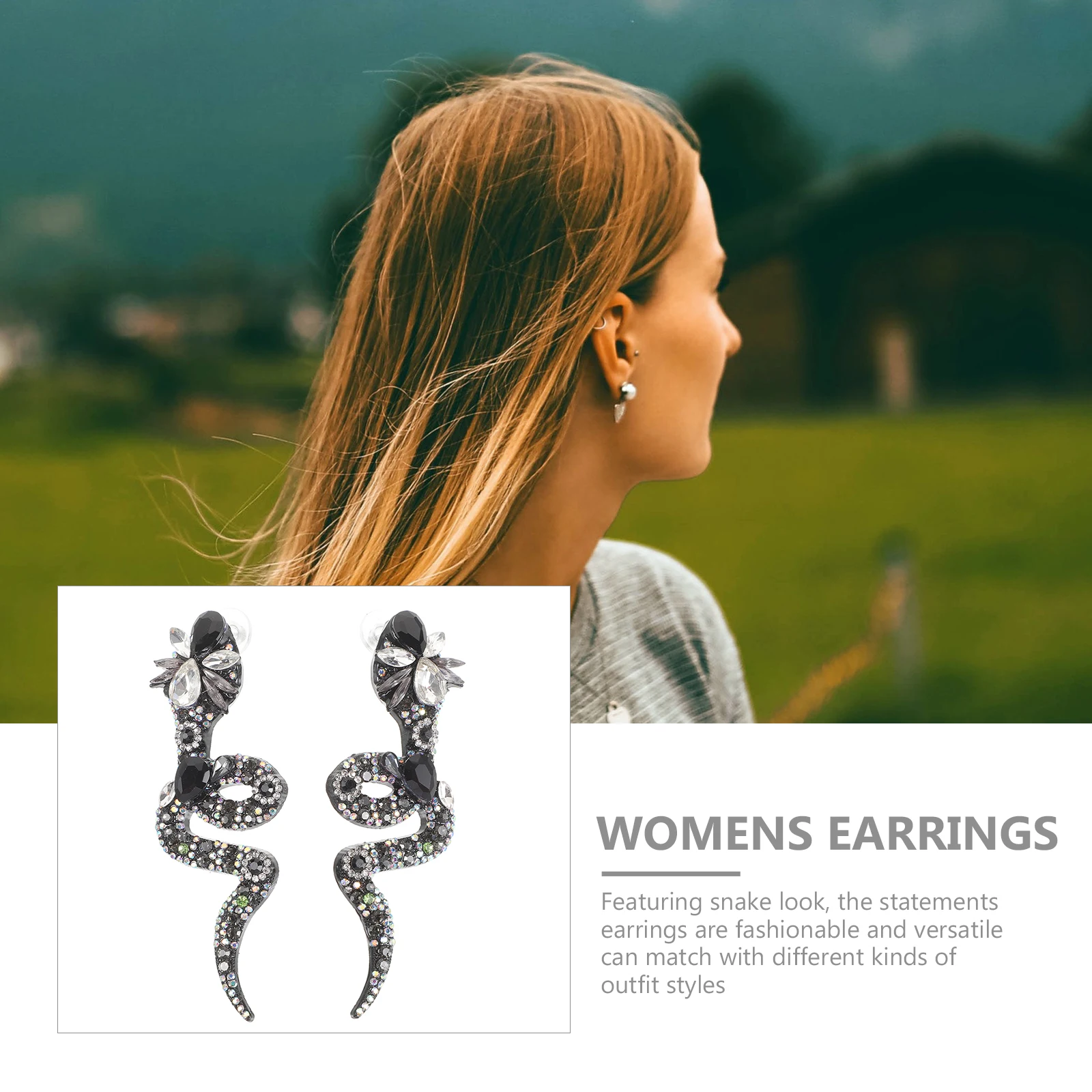 

Colored shaped Earrings for Women Fashion Aesthetic Earrings Trendy Black Stud Jewelry Accessories