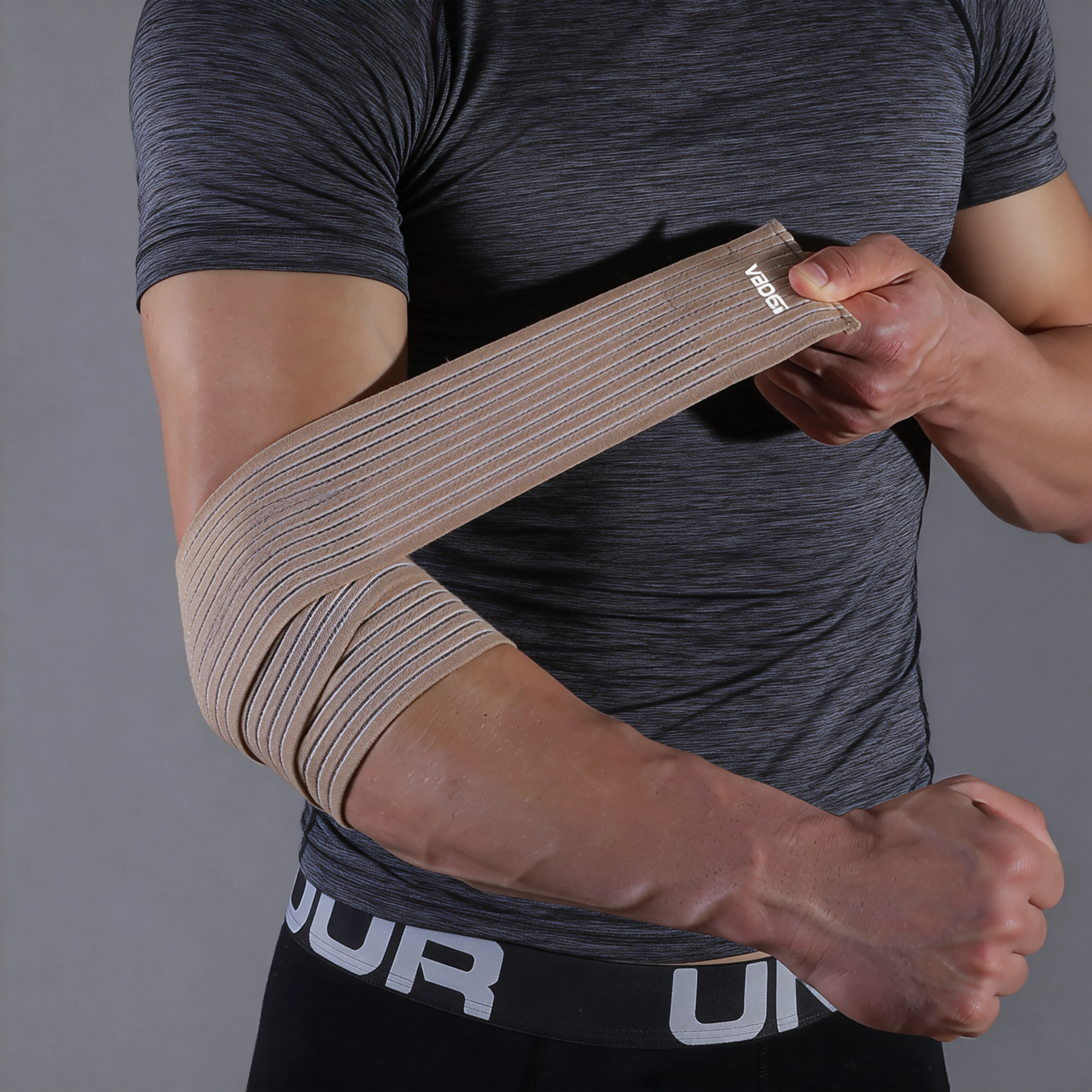 1-teiliges verstellbares, elastisches Ellenbogenstützband, Knöchelwickel für Basketball, Laufen, für Damen und Herren – Detail 6