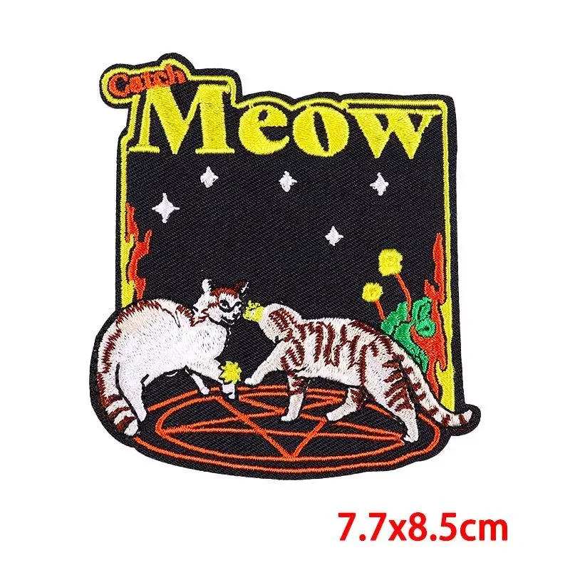 50Pcs Bulk Embroidered Patch Iron On Patches for Clothing Alien Clothes Stickers Sewing Thermal Adhesive Applique Fusible