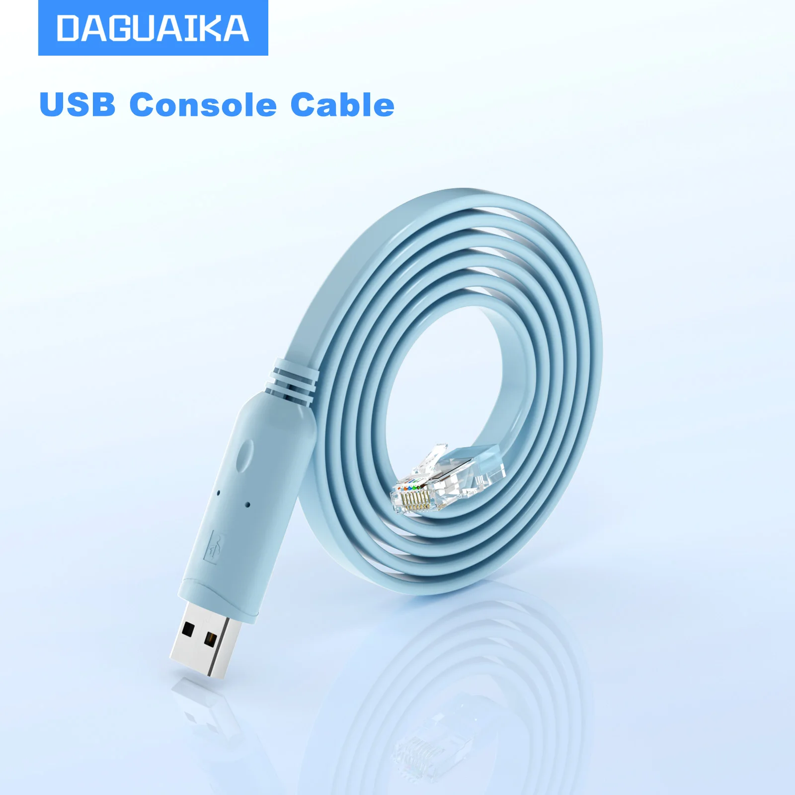 FTDI Chip USB Console Cable,USB to RJ45 Console Cable for Cisco Routers/AP Router/Switch Windows, Mac, Linux