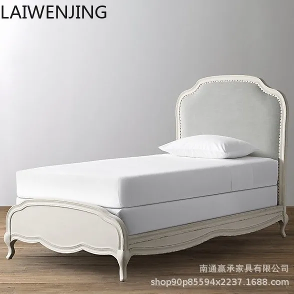 

SGF furniture American retro bed modern light luxury all solid wood high-end single bed