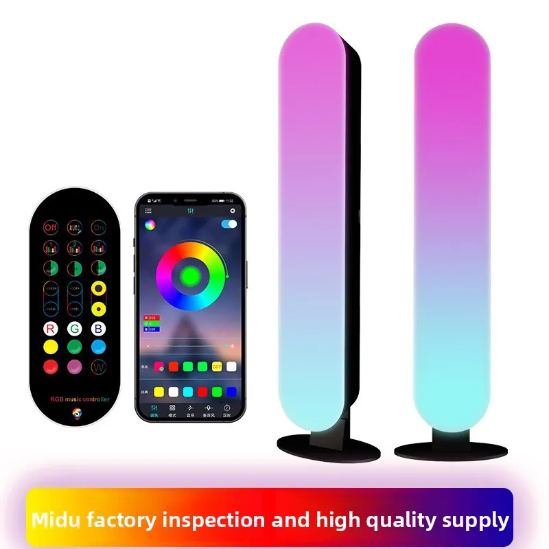 Đèn chơi game điều khiển bằng giọng nói Popular24KeyRGB Symphony, đèn nền máy tính 5VUSBE, đèn thu âm thanh thể thao