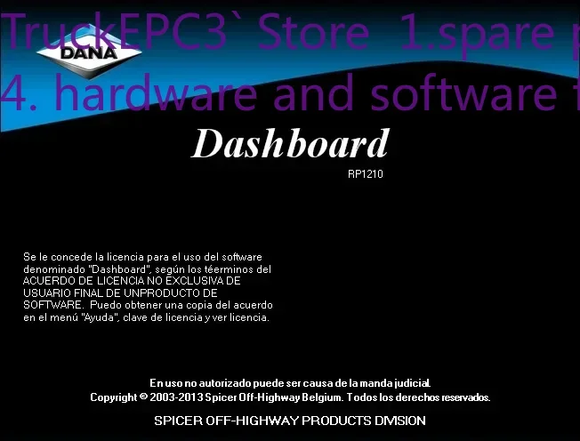 

Приборная панель TruckEPC3 Hyster 1dana Oprogramowanie V3.8.11